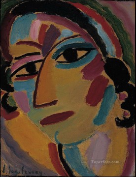 Expresionismo Painting - cabeza mística 1917 Alexej von Jawlensky Expresionismo